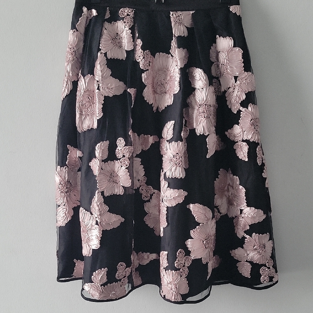 Floral Black and Pink Skirt
